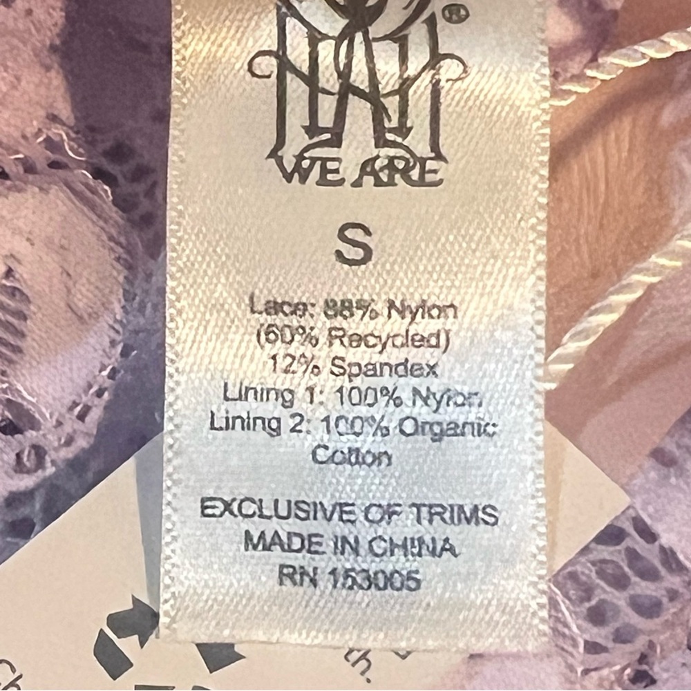NWT Free People X HAH Comin in Haht Lace Bodysuit Size Small Lavender Lingerie - Picture 13 of 14